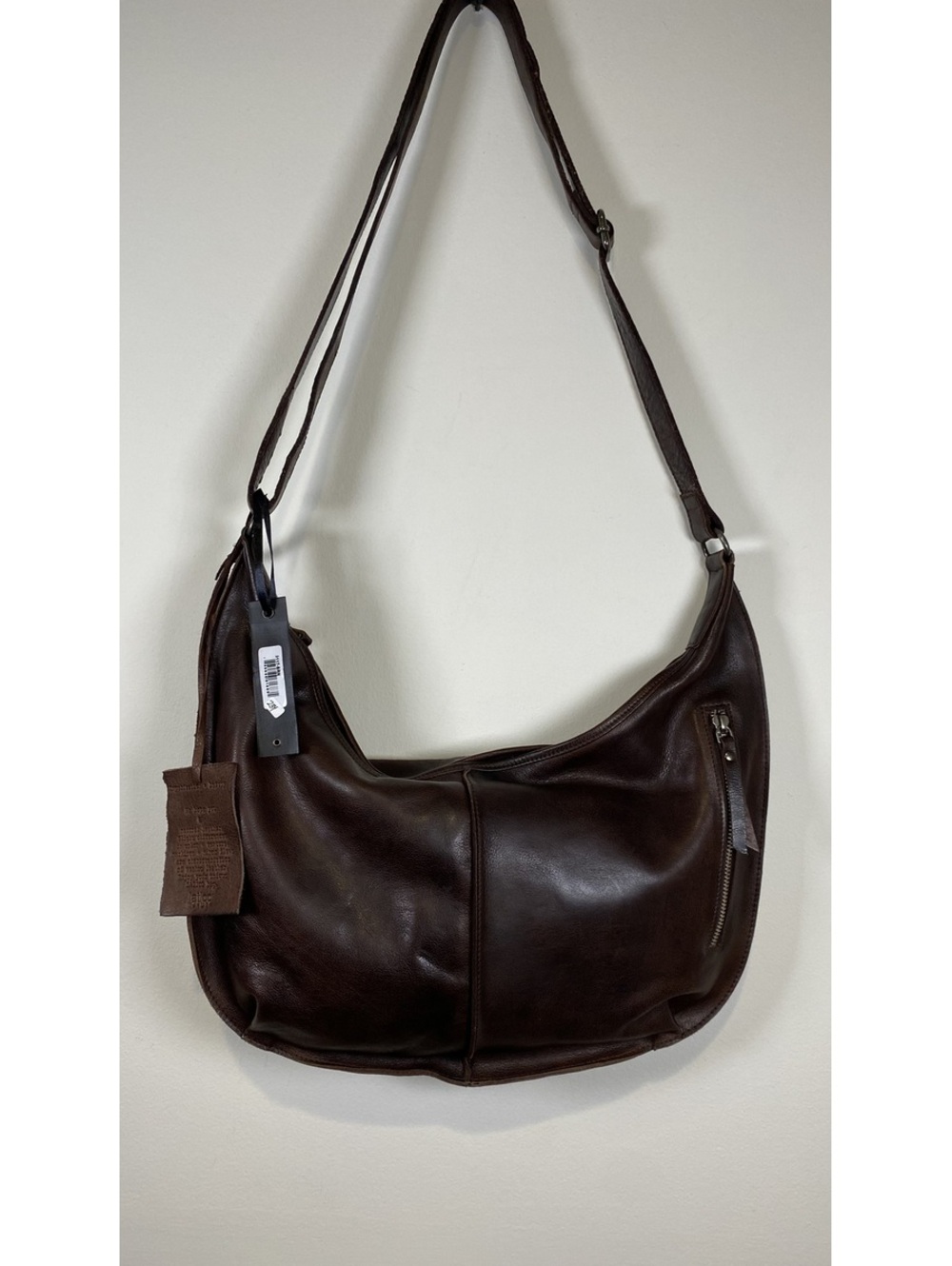 NWT! Latico NJ USA Large Brown Leather Shoulder Bag